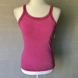 Sundance Lilette Baci Ribbed Tank Magenta, NWT Size Small